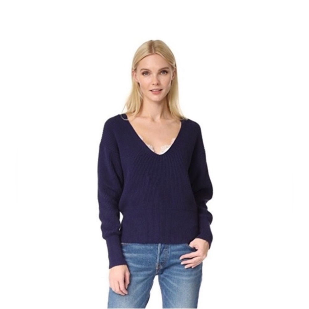 Free People Navy Dolman Sweater